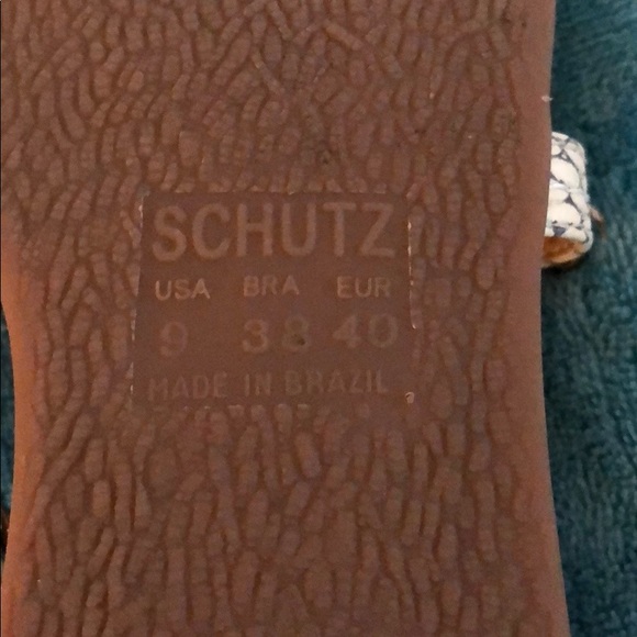 NWOT Schutz embellished snakeskin sandals - Picture 5 of 5